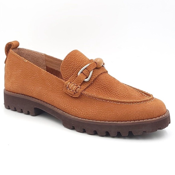 Gentle Souls Women Slip On Loafers Eugene Lug Bit Size US 5.5M Cognac Leather - Picture 1 of 5